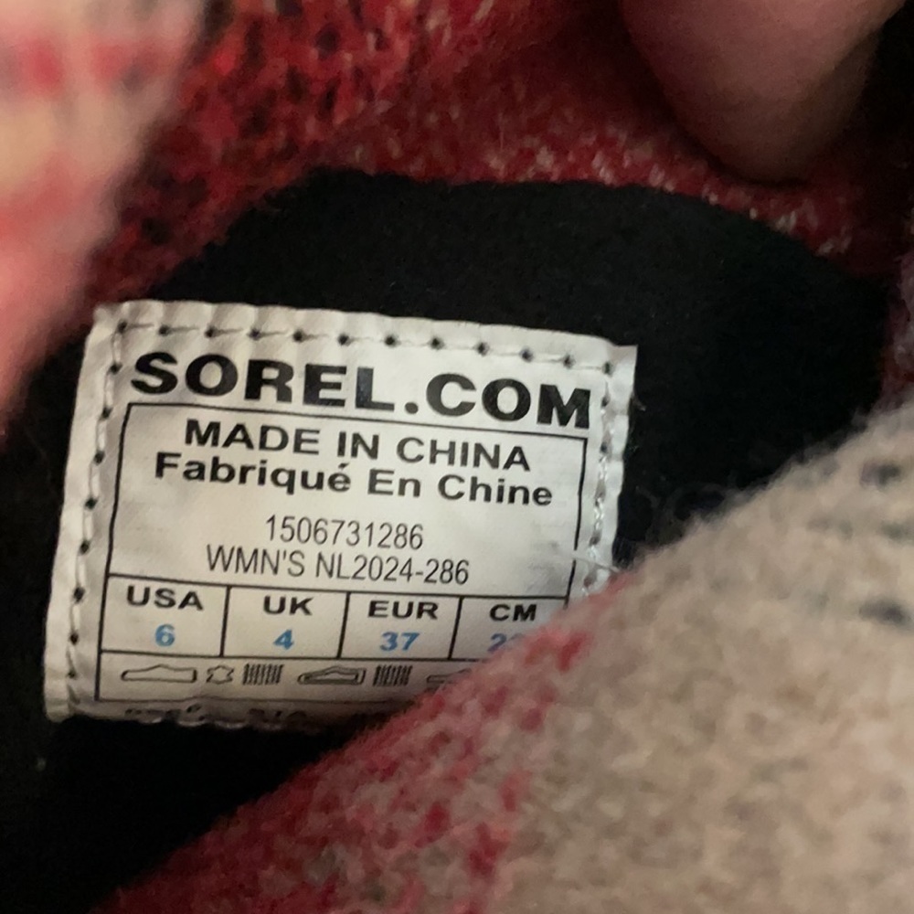 SOREL Leather Moccasin Boots Woman’s Size 6 - Picture 9 of 11